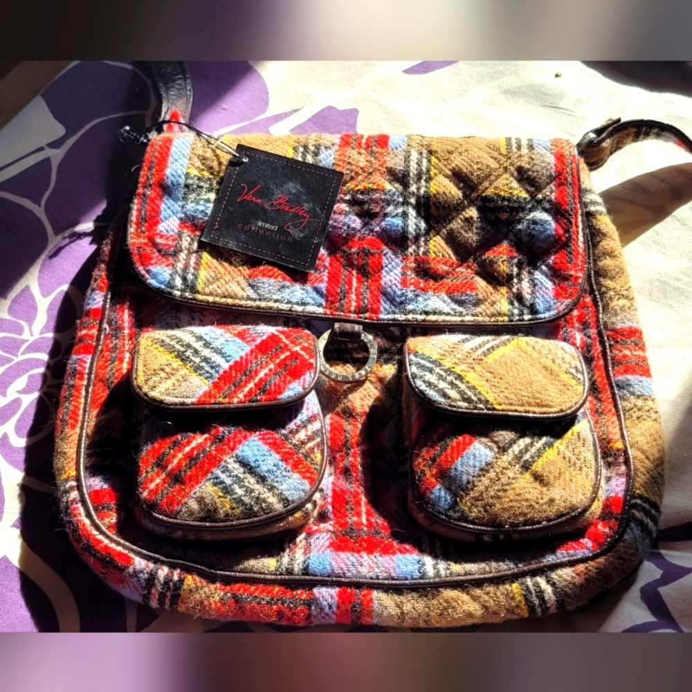 NWT Vera Bradley Wool Saddle Bag Limited Collection